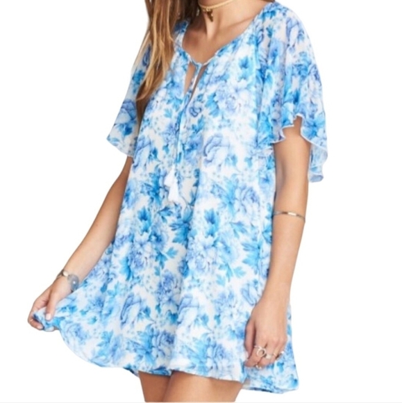 Show Me Your Mumu Juana Tassel Tunic In Mother Blues Size M - Picture 1 of 8